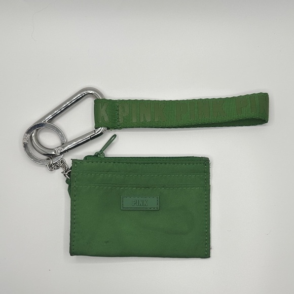 Victoria's Secret Handbags - 2pcs Green PINK Wristlet Keychain